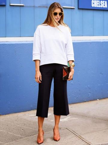 Τα σωστά παπούτσια για να φορέσεις με το wide-leg crop παντελόνι Τα σωστά παπούτσια για να φορέσεις με το wide-leg crop παντελόνι